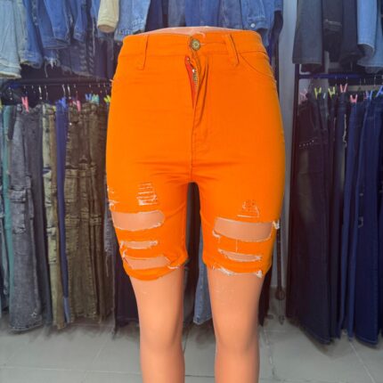 Jean short (Orange)